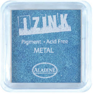 Inkoust IZINK mini, pomaluschnoucí - metalická světle modrá