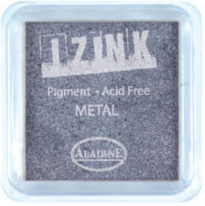 Inkoust IZINK mini, pomaluschnoucí - metalická modrostříbrná