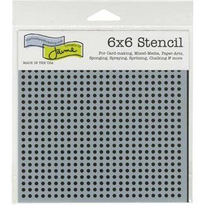 Plastová šablona - Micro Dots ( 15,24 x 15,24 cm )