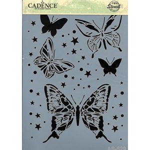 Plastová šablona Cadence - Motýlci ve hvězdách( 21 x 30 cm )