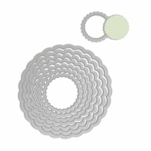 Sizzix Vyřezávací kovové šablony Framelits - Kruhy vroubkované (8 ks)