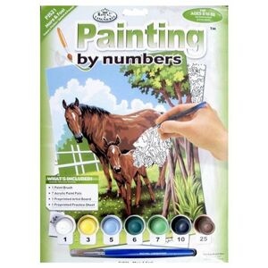 Malování podle čísel 22 × 30 cm - Koně