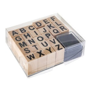 Dřevěná razítka - abeceda