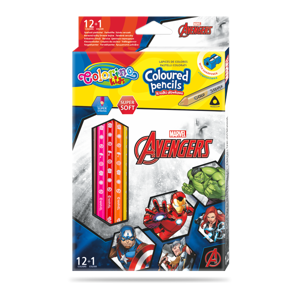 Pastelky Colorino trojhranné, Marvel Avengers - 12 barev