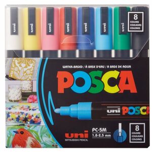 Akrylové popisovače POSCA, PC-5M - 8 základních barev