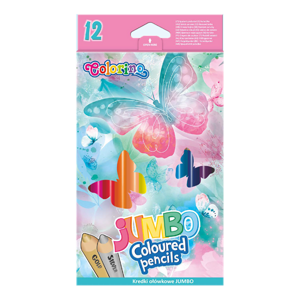 Pastelky Colorino trojhranné JUMBO 12 barev - Follow your Dreams