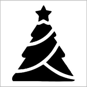 Plastová šablona - Vánoční strom, 14,5 × 14,5 cm
