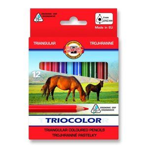 Koh-i-noor pastelky TRIOCOLOR 3112, 12 barev