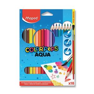 Pastelky MAPED Color'Peps Aqua - 18 barev + štětec