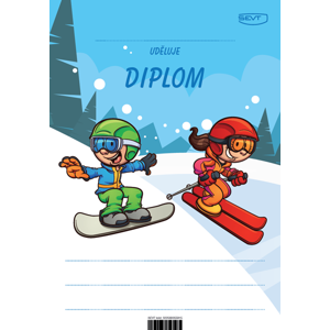 Diplom A5 Lyžařka a snowboardista