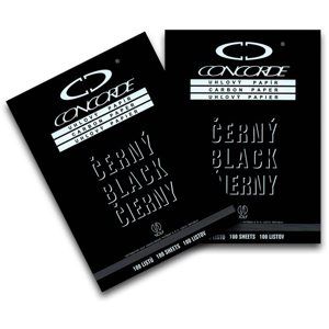 CONCORDE Uhlový papír 25 listů - černý