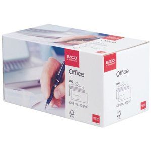Obálky ELCO Office samolepicí s páskou DL s okénkem vlevo 200 ks bílé