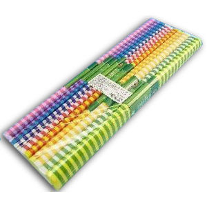 Koh-i-noor Krepový papír 9755 pruhovaný MIX - souprava 10 barev