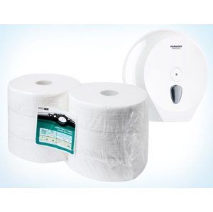 Smartline toaletní papír 2 vrstvý - Jumbo 265 ( 2 x 6 rolí ) + zásobník na Jumbo 265