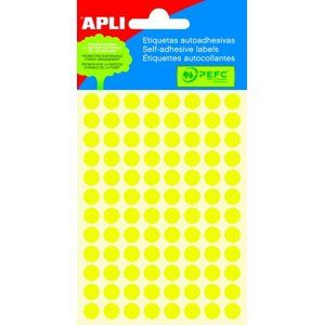 APLI Samolepicí etikety v sáčku 8 mm - žluté