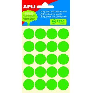 APLI Samolepicí etikety v sáčku 19 mm - zelené