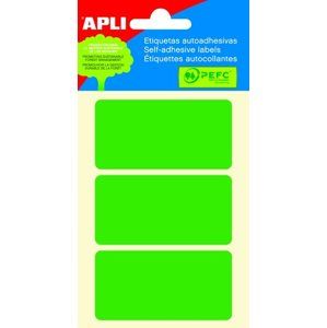 APLI Samolepicí etikety v sáčku 34x67 mm - zelené