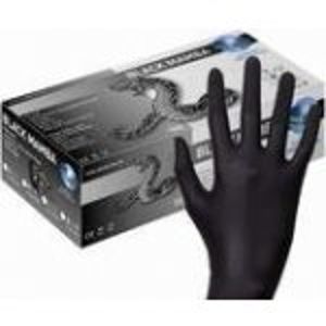 Jednorázové latexové rukavice Mamba černé - velikost S ( 100 ks )
