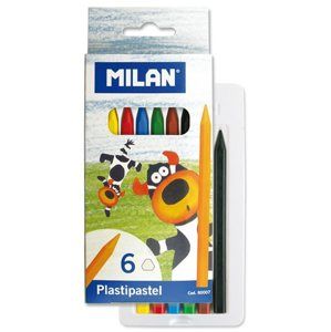 Milan Pastelky Plastipastel (Plasticolor) trojboké -  6 barev