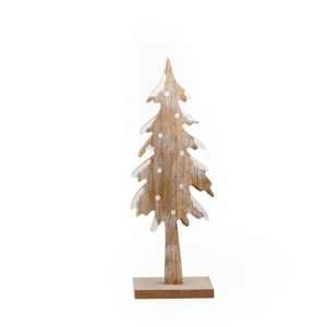 Dřevěný zasněžený strom 24 cm