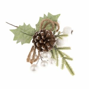 Zimní dekorativní větvička - zelená