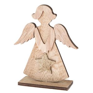 Dřevěný anděl, 16 cm