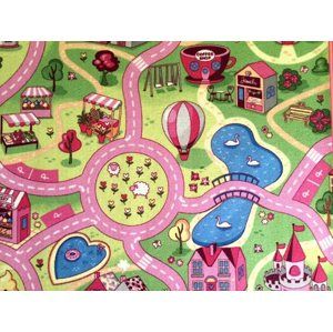 Dětský koberec Sladké město - 200 x 200 cm