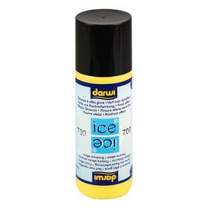 DARWI ICE Satinovací barva na sklo s ledovým efektem, 80 ml - žlutá