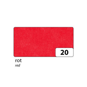 Hedvábný papír 50 × 70 cm, 20 g, 5 listů - barva červená