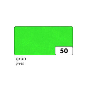 Hedvábný papír 50 × 70 cm, 20 g, 5 listů - barva zelená