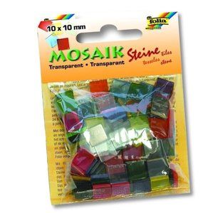 Mozaikové kamínky - průhledné - mix 20 barev