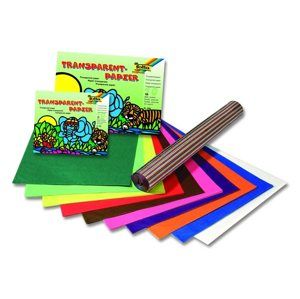 Transparent papír - na výrobu papírových draků - 20 × 30 cm, 10 listů v 10 barvách