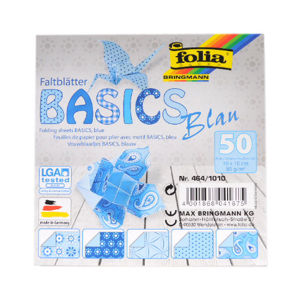 Origami papír Basics 80g/m2 - 15 x 15 cm, 50 archů - modrý