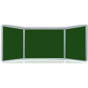 Tabule magnetická Triptych 150x100/300 cm s keramickým povrchem - zelená
