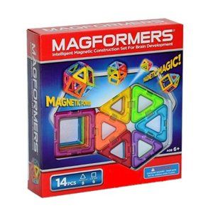 Magformers - 14 (14 dílů- 6 čtverců a 8 trojúhelníků)