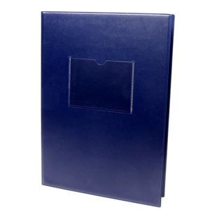 Desky na třídní knihy a výkazy s okénkem - modré