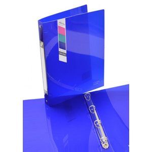 Karton PP Pořadač ELECTRA 4kroužek 3,3 cm - tmavě modrý