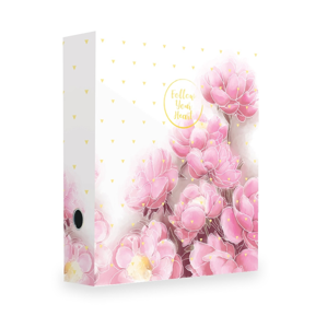 Karton PP Pořadač pákový A4 7 cm lamino - Romantic magnolie