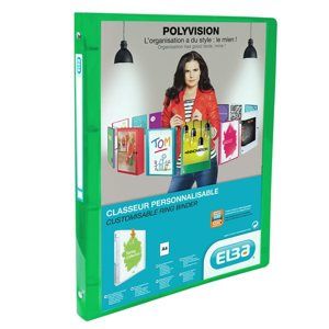 ELBA Polyvision Pořadač A4 PP 4 kroužky 3 cm - zelená