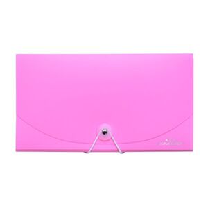 Desky na dokumenty CONCORDE s gumou DL 13 kapes - pastelově růžové