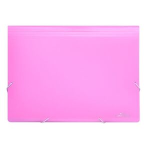 Desky na dokumenty CONCORDE s gumou A4 13 kapes - pastelově růžové