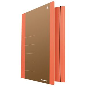 Donau Spisové desky s gumičkou LIFE A4, 3 klopy - neonově oranžové