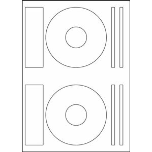 S&K Label Samolepicí etikety A4 100 ks na CD bílé