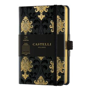 Castelli Zápisník linkovaný, 9 × 14 cm, C&G Baroque Gold
