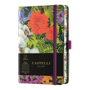 Castelli Zápisník linkovaný, 9 × 14 cm, Eden Orchid
