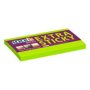 Samolepicí bloček Stick'n Extra Sticky 76 × 127 mm, 90 lístků, neonově zelený
