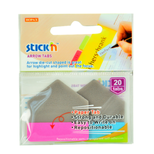 Plastové samolepicí záložky Stick'n šipky 38 × 38 mm, 2 × 10 ks, růžové a modré
