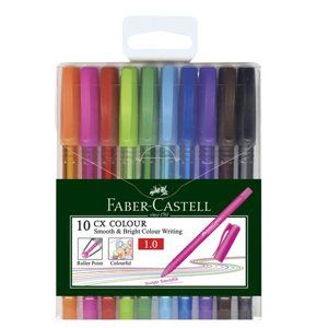 Kuličkové pero Faber-Castell CX Color 1 mm - sada 10 barev