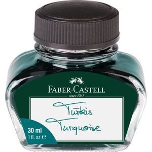 Inkoust Faber-Castell ve skleněné lahvičce 30 ml, tyrkysová