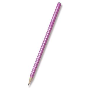 Grafitová tužka Faber-Castell Sparkle perleťová - tm.růžová